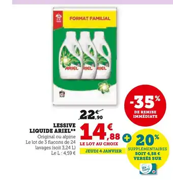 U Express Ariel lessive liquide offre