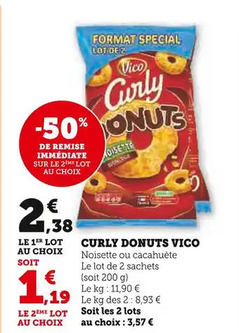 U Express Vico curly donuts offre