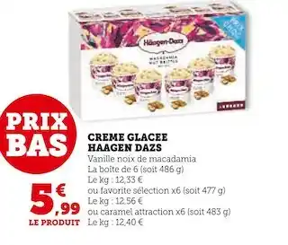 U Express Haagen dazs creme glacee offre