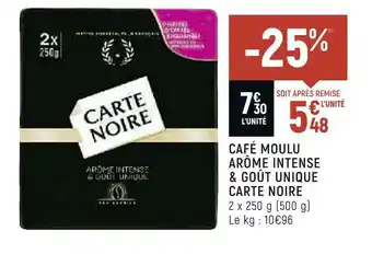 Petit Casino Carte noire café moulu arôme intense & goût unique offre