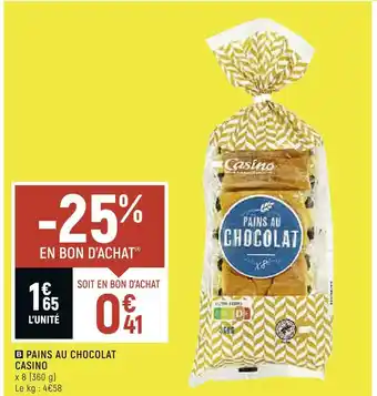 Petit Casino Casino pains au chocolat offre