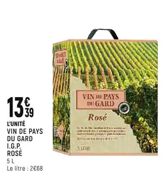 Spar Vin de pays du gard i.g.p. rosé offre