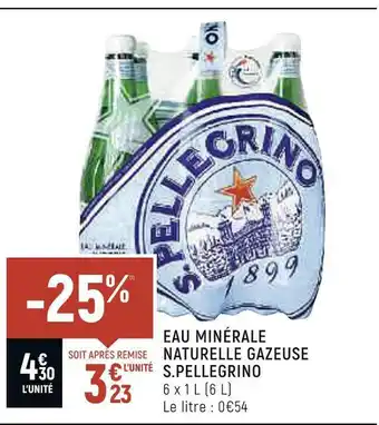 Spar S.pellegrino eau minérale naturelle gazeuse offre