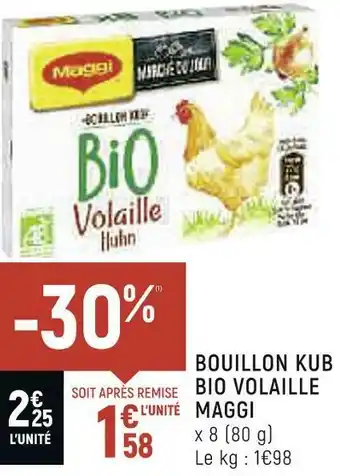 Spar Maggi bouillon kub bio volaille offre