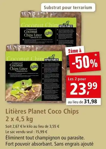Maxi Zoo Coco chips litières planet offre