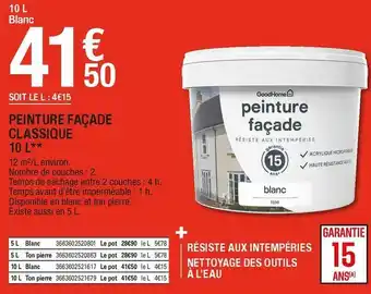 Brico Dépôt Good-home peinture façade classique 10 l offre