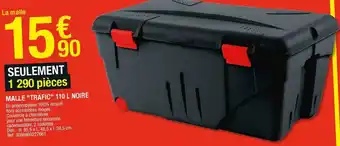 Brico Dépôt Malle trafic 110 l noire offre