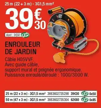 Brico Dépôt Enrouleur de jardin offre