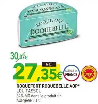 naturéO Lou passou roquefort roquebelle aop offre