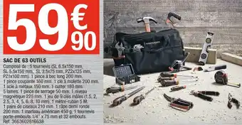 Brico Dépôt Magnusson sac de 63 outils offre