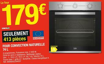 Brico Dépôt Four convection naturelle offre