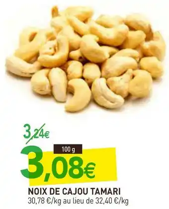 naturéO Noix de cajou tamari offre