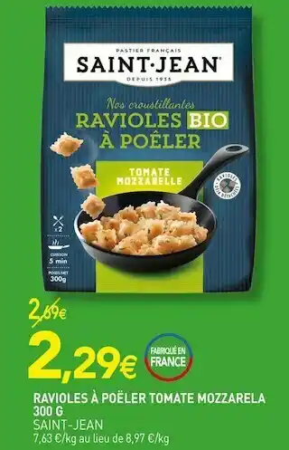naturéO Saint-jean ravioles à poëler tomate mozzarela offre