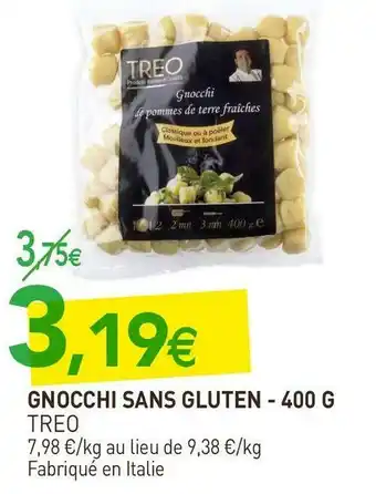 naturéO Treo gnocchi sans gluten offre