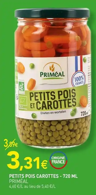 Priméal petits pois carottes
