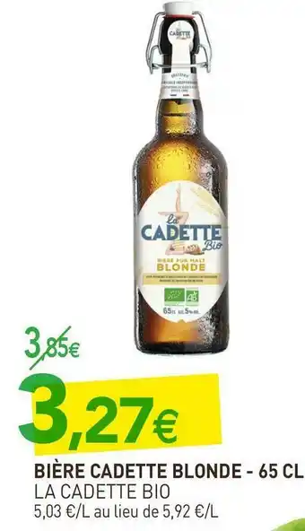 naturéO La cadette bio bière cadette blonde offre