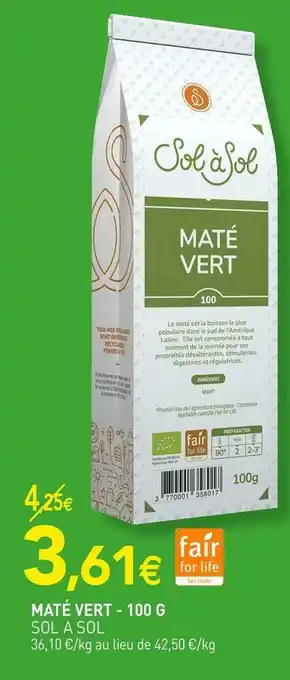 naturéO Sol à sol maté vert offre