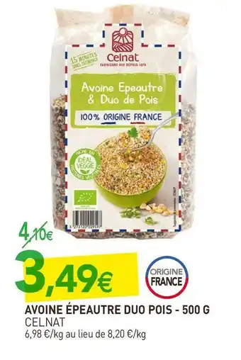 naturéO Celnat avoine épeautre duo pois offre