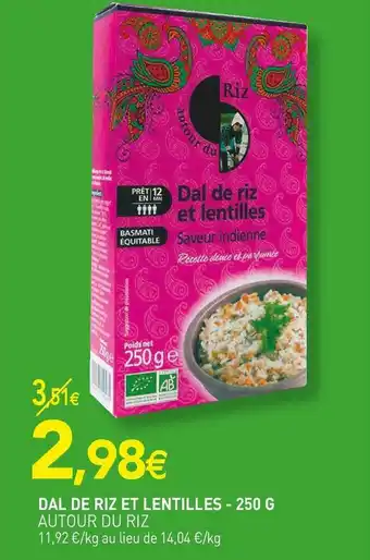 naturéO Autour du riz dal de riz et lentilles offre