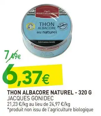 naturéO Thon albacore naturel offre