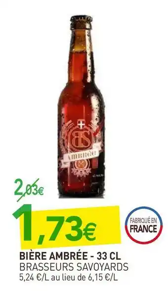 naturéO Brasseurs savoyards bière ambrée offre