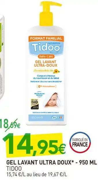 naturéO Tidoo gel lavant ultra doux* offre