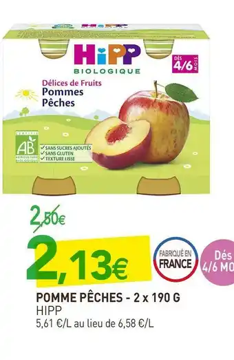 naturéO Hipp pomme pêches offre