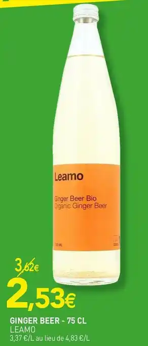 naturéO Leamo ginger beer offre