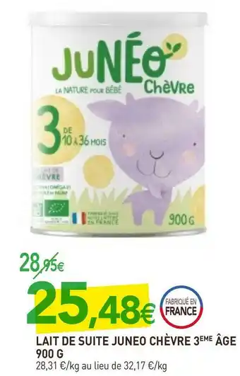 naturéO Juneo lait de suite juneo chèvre 3eme âge offre
