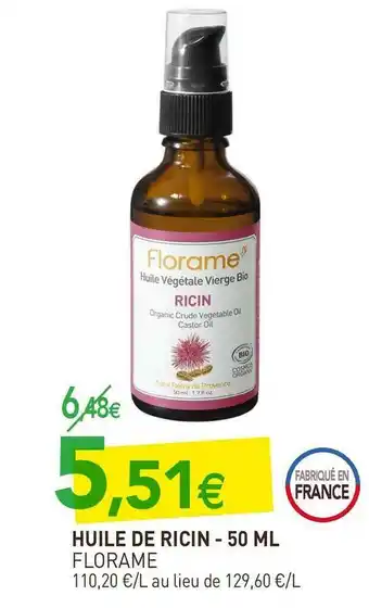 naturéO Florame huile de ricin offre