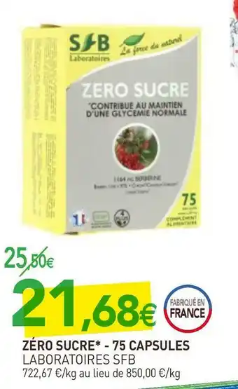 naturéO Laboratoires sfb zéro sucre offre