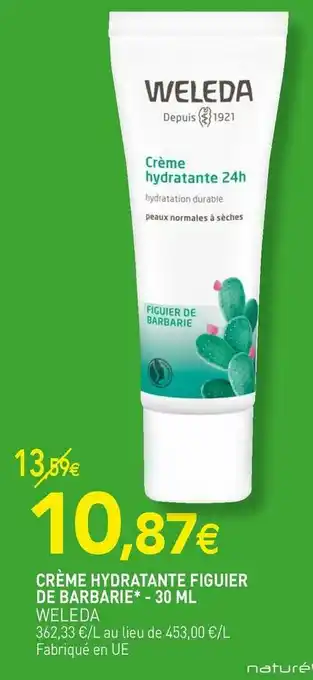 naturéO Weleda crème hydratante figuier de barbarie* offre