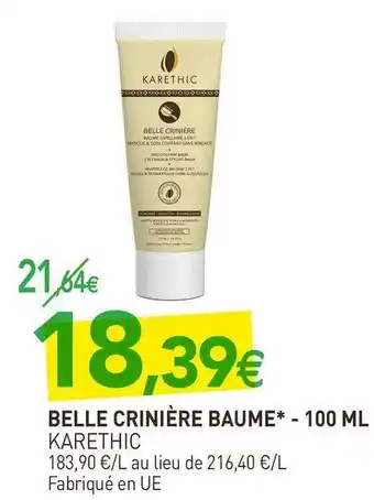 naturéO Karethic belle crinière baume* offre