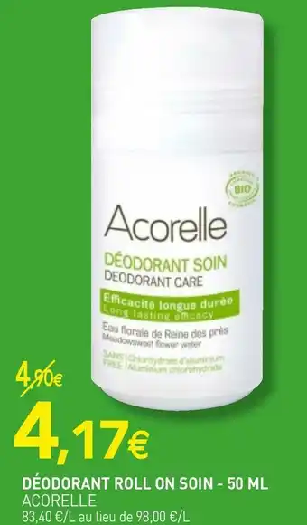 naturéO Acorelle déodorant roll on soin offre