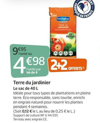 Jardiland Terre du jardinier offre