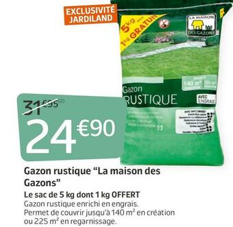 Jardiland Gazon rustique “la maison des gazons” offre