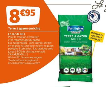 Jardiland Terre à gazon enrichie offre