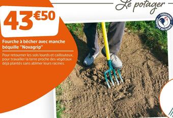 Jardiland Fourche à bêcher avec manche béquille ''novagrip'' offre