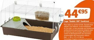 Jardiland Cage “rabbit 100” sanitized offre
