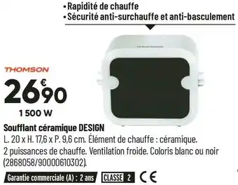 Bricorama Thomson soufflant céramique design offre