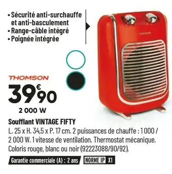 Bricorama Thomson soufflant vintage fifty offre