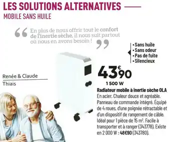 Bricorama Radiateur mobile à inertie sèche ola offre