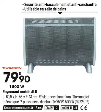 Thomson rayonnant mobile alu