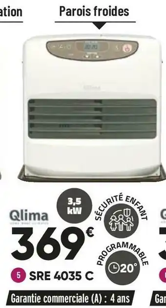 Bricorama Qlima poêle électronique sre 4035c offre