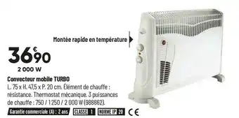 Bricorama Turbo convecteur mobile offre
