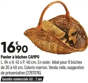 Panier à bûches campo