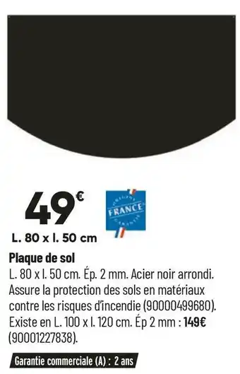 Plaque de sol