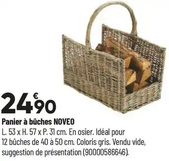 Bricorama Panier à bûches noveo offre