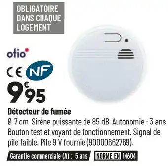 Otio détecteur de fumée