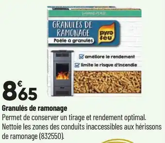 Granulés de ramonage